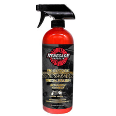 Renegade Q16 spray polish bottle ready for even coverage on metal surfaces.