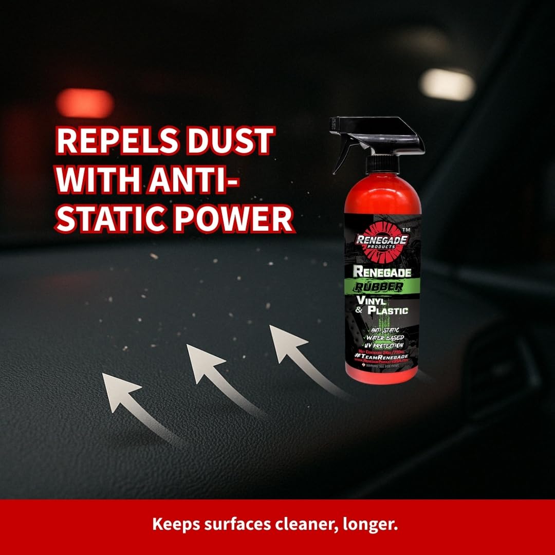 Renegade Rebel Anti-Static Dust-Resistance reduces dust buildup