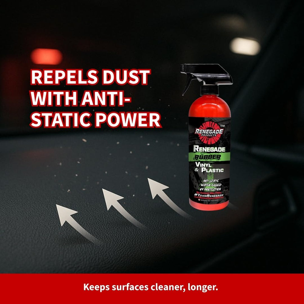 Renegade Rebel Anti-Static Dust-Resistance reduces dust buildup