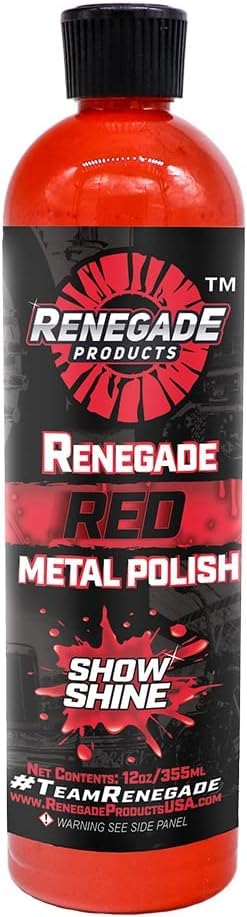 Renegade Red Liquid Metal Polish on chrome wheels delivers a mirror-like shine.