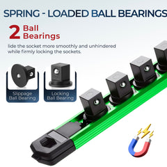 Reniteco 360 swivel clips enable fast size viewing and rearrangement.