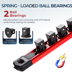 Reniteco 3/8-drive rail end cap enables easy adding or removing clips for a custom layout.