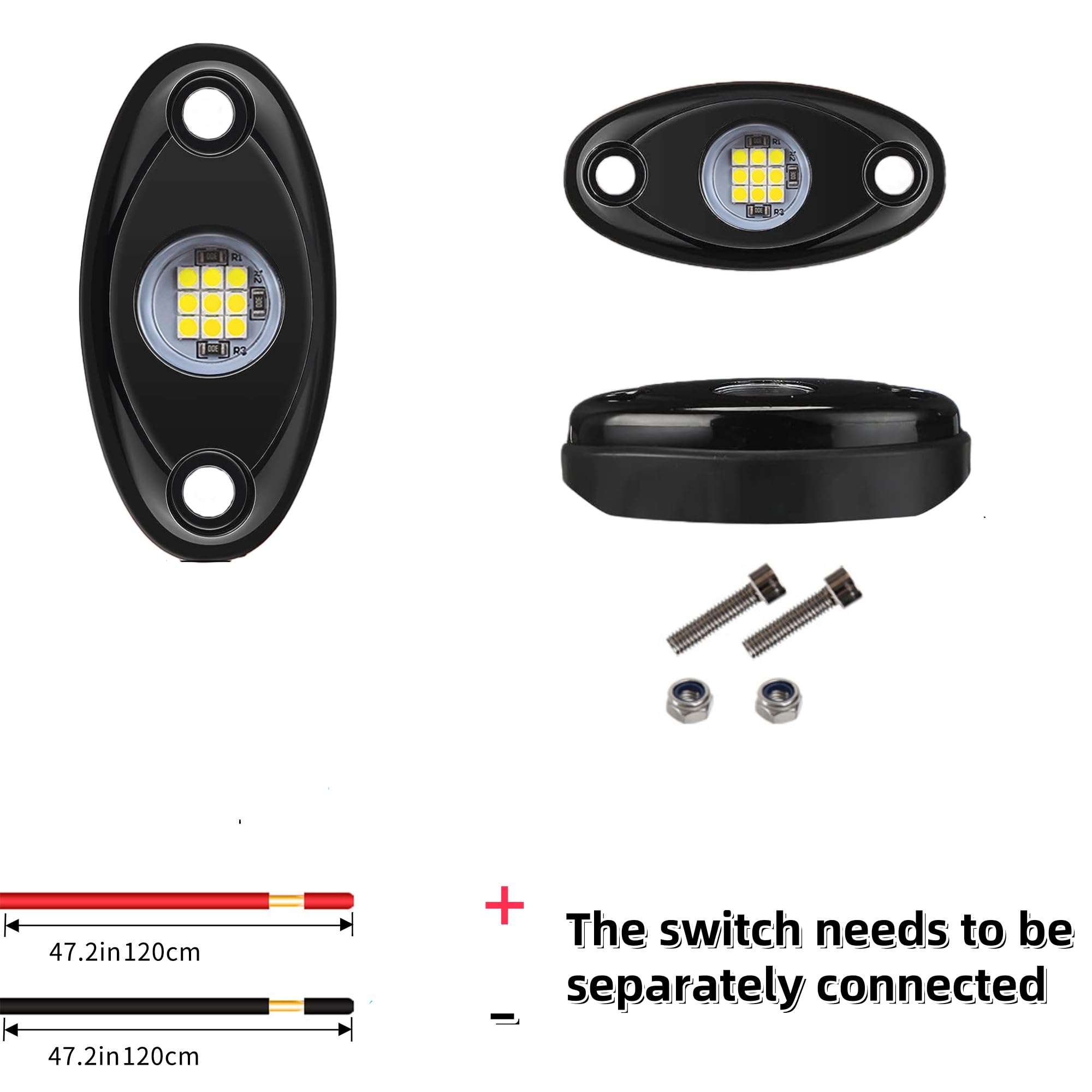 RENMAII-LIGHT underbody installation with rubber pad for stable mounting