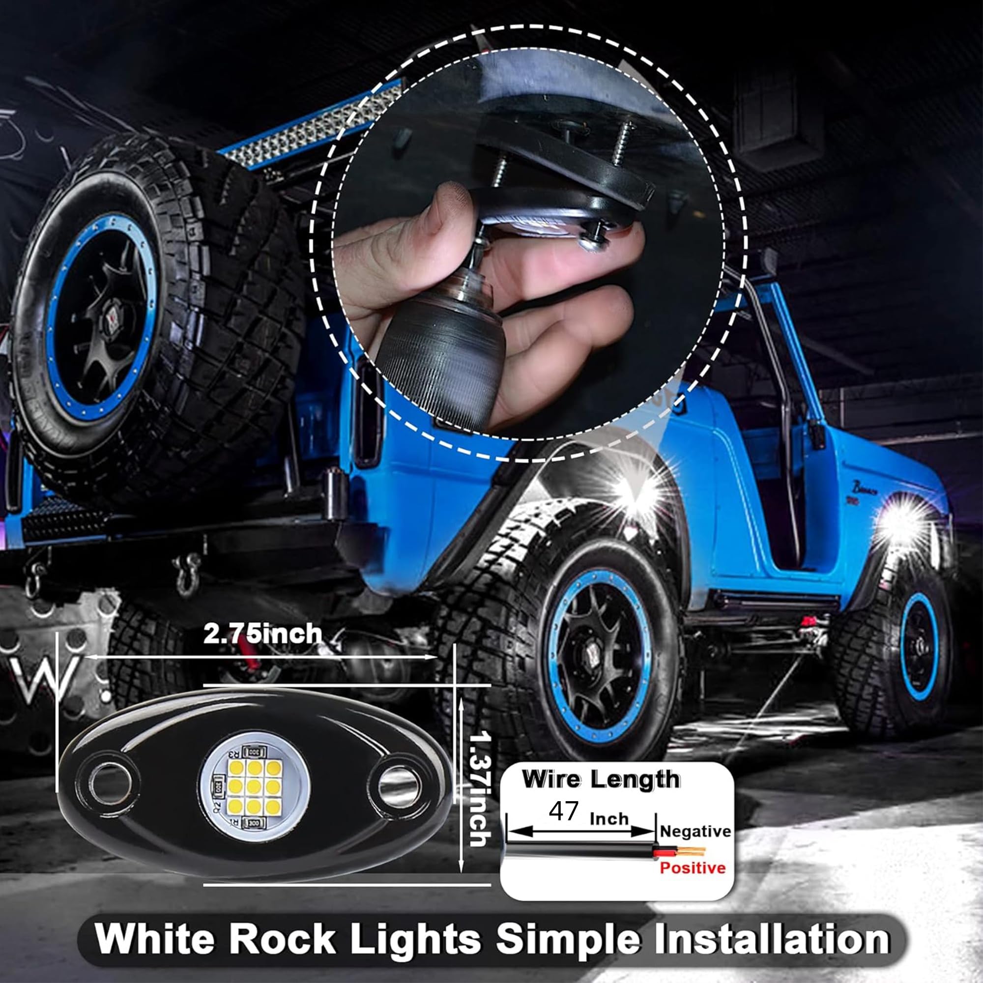 RENMAII-LIGHT IP68 waterproof rating ensures reliable operation in rain.
