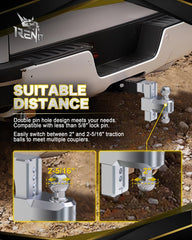 RENO 180-degree flipping shank enables flexible installation in tight spaces.