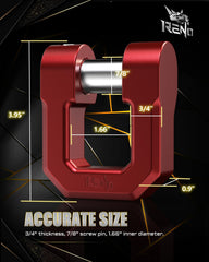 RENO anodized red surface close-up emphasizes corrosion resistance in harsh conditions.