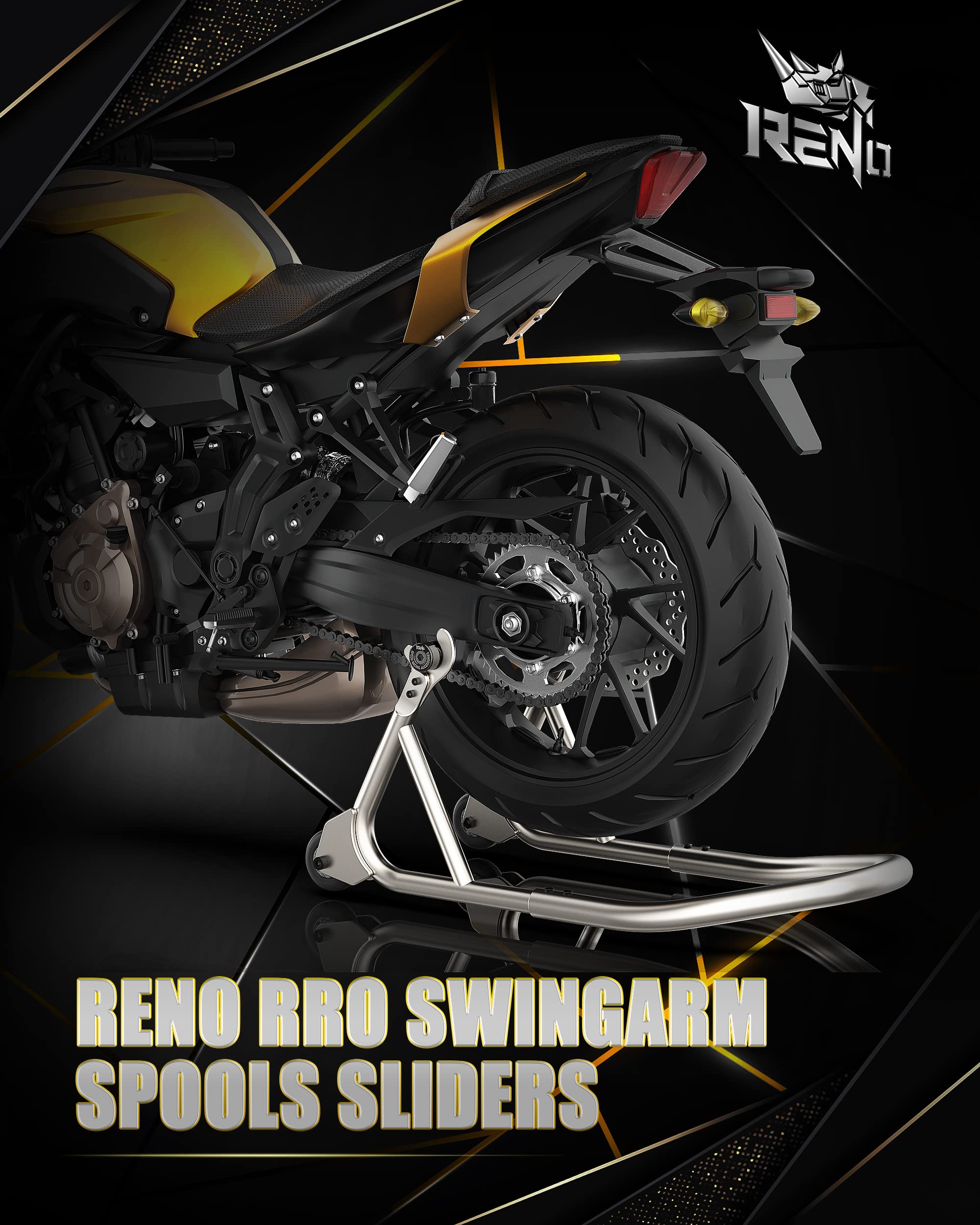 RENO SP1-M6 in-use stabilizes the bike during parking and service