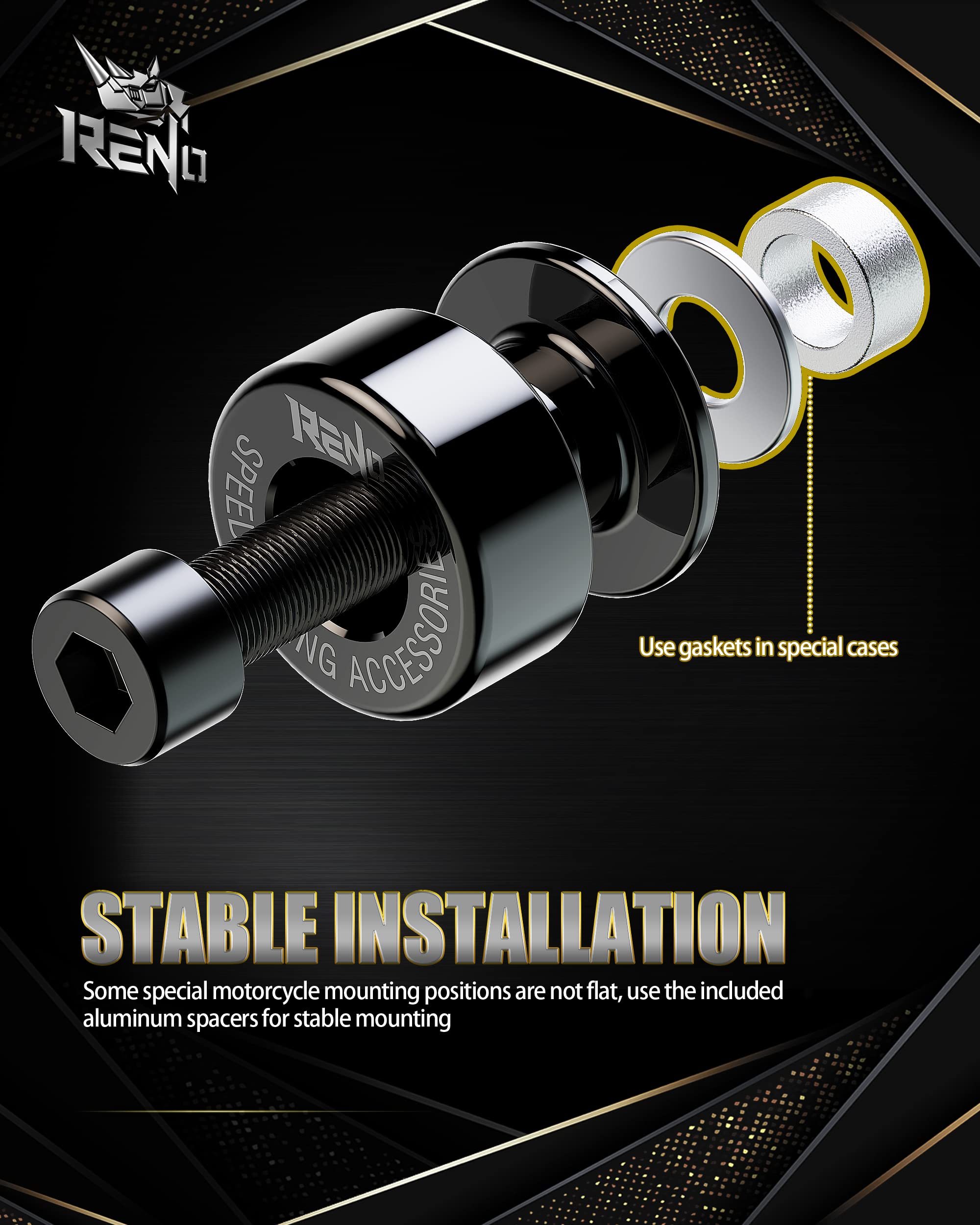 Reno SP1-M8 durable 6061 aluminum body for long-lasting strength.