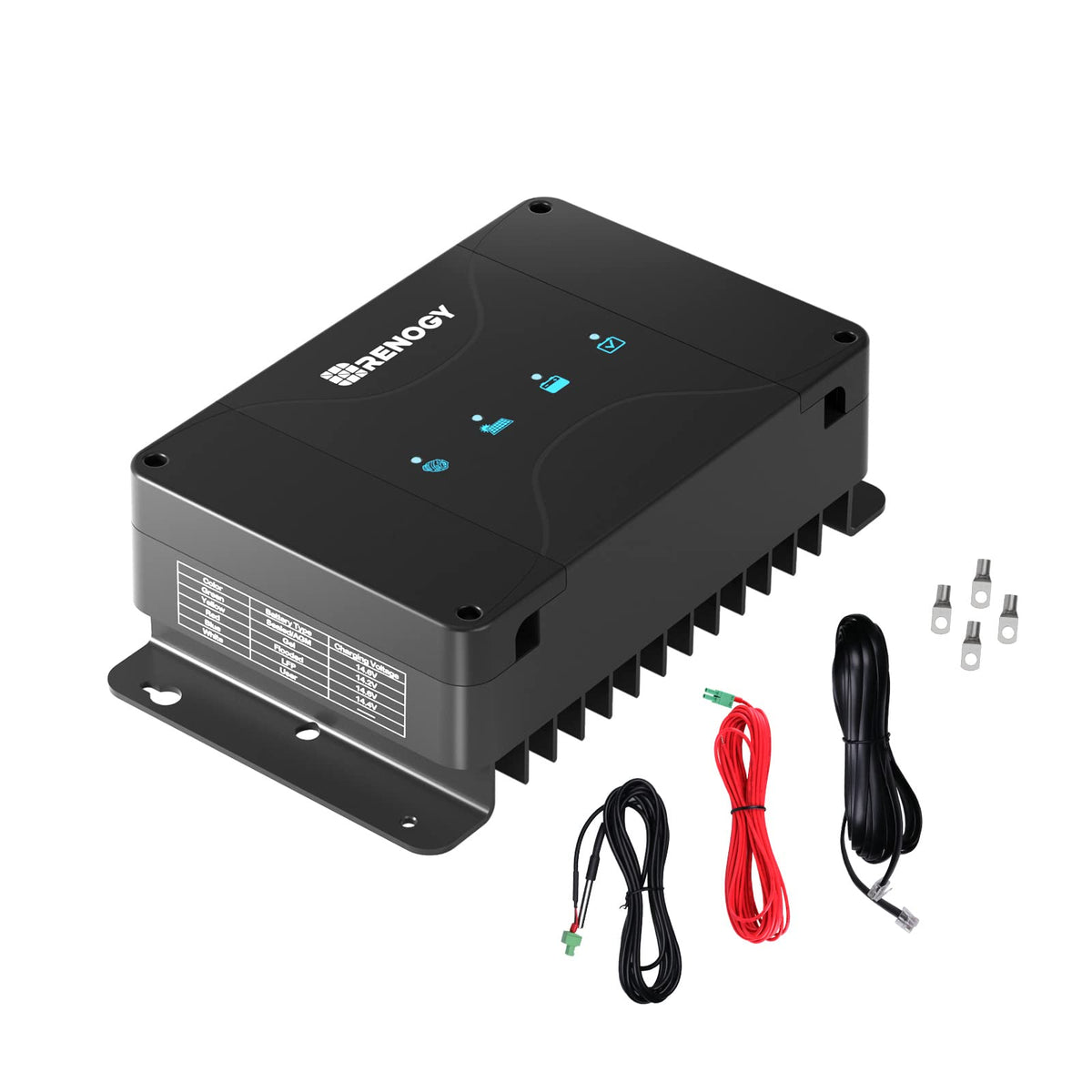 Renogy 12V 50A DC-DC charger MPPT for efficient vehicle battery charging.