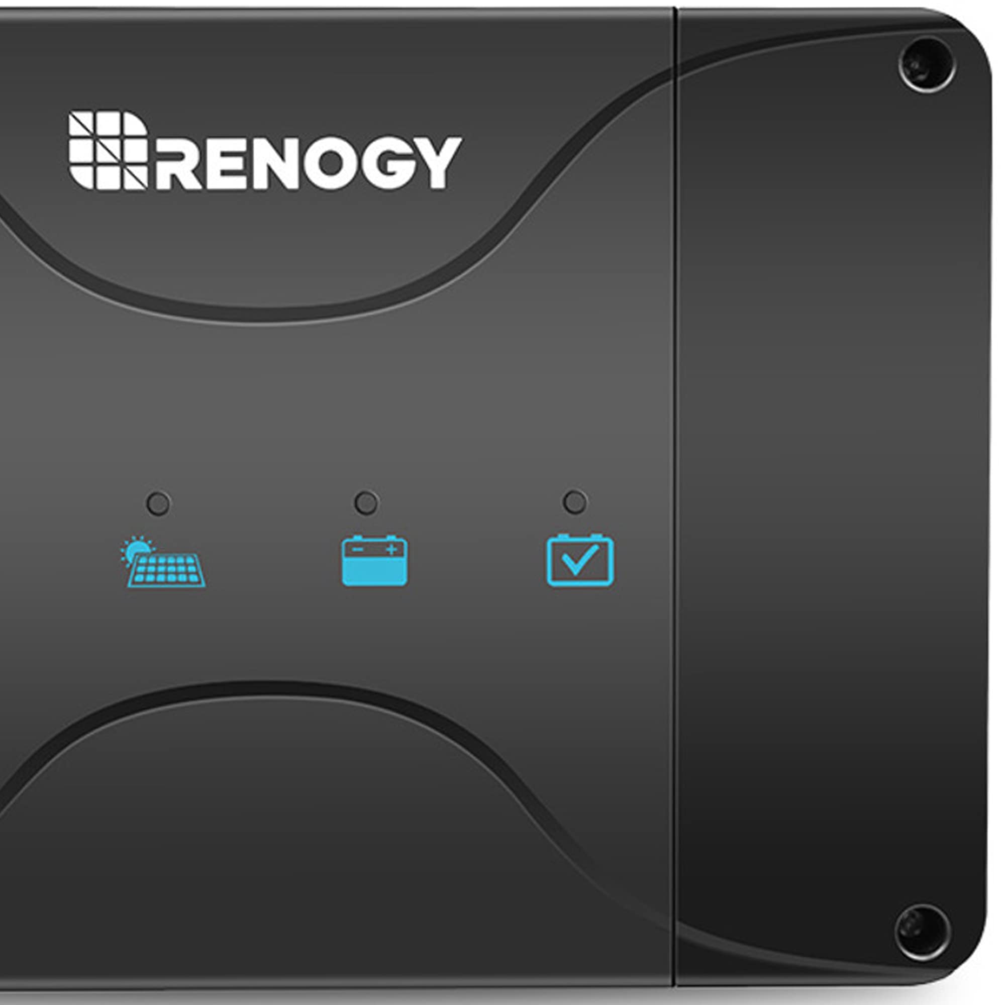 Three-stage charging indicators for Bulk, Boost, and Float on Renogy charger