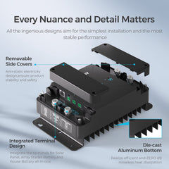Renogy soft-start circuit protects alternator from voltage spikes.