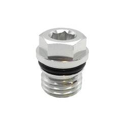 REPLACEMENTKITS.COM upgraded aluminum drain plug with hex head for leak-free oil changes.