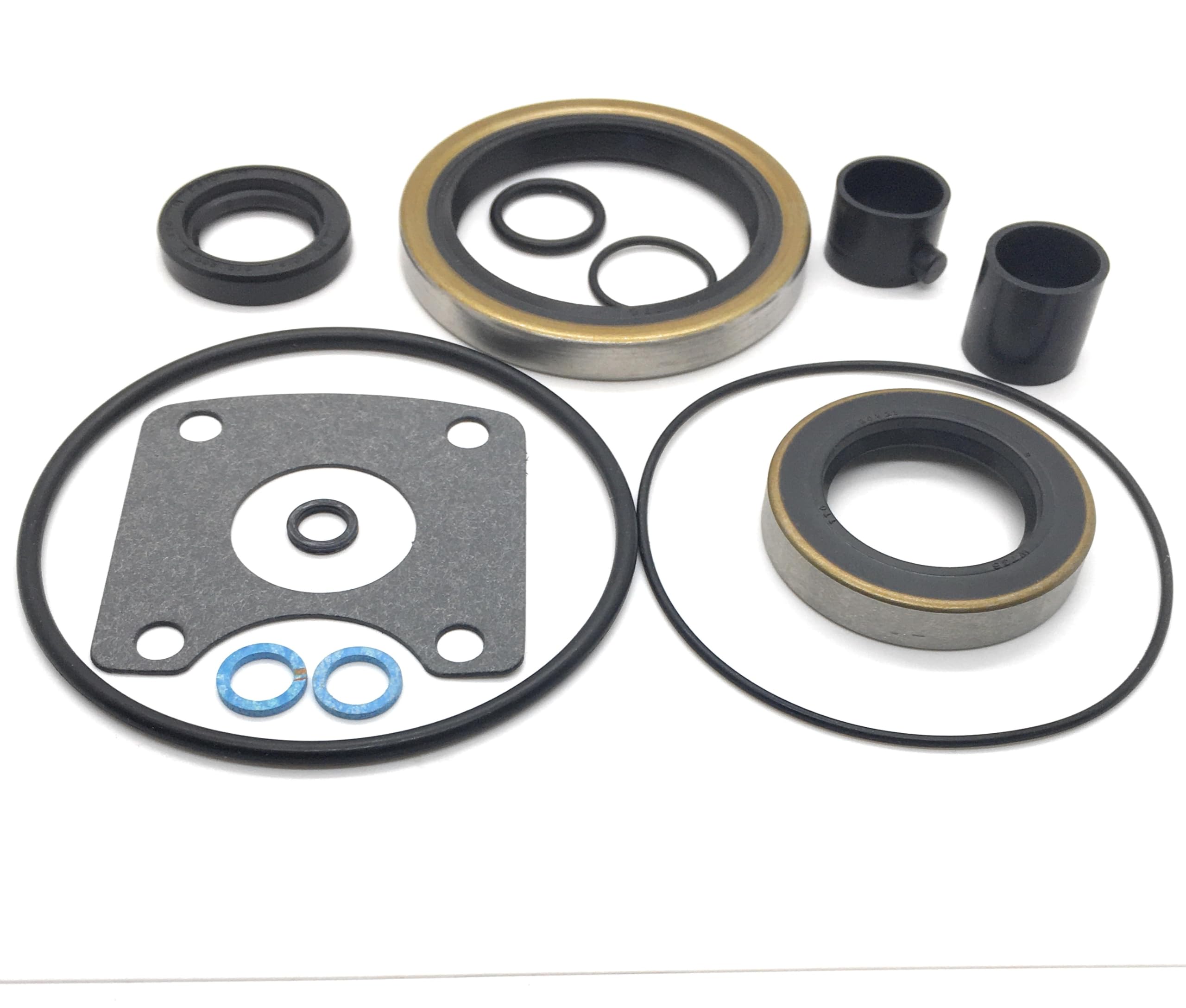 REPLACEMENTKITS.COM Mercruiser R/MR upper seal kit packaging shows reliability for drive maintenance.