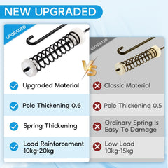 Replizo W10780045 suspension rod kit, side view, thicker rods improve stability.
