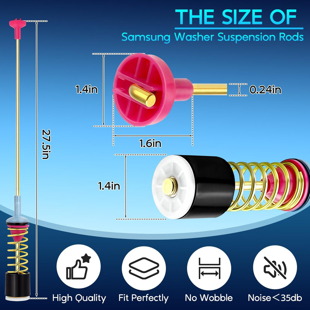 Replizo washer balance test with rod shows improved stability during high-speed cycles.