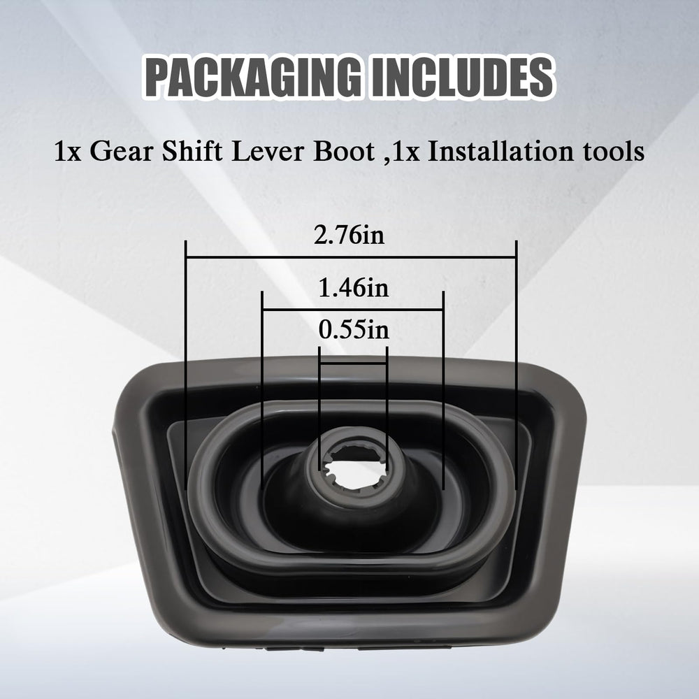 Repustor gear shift boot shields Ram interior from debris and wear.