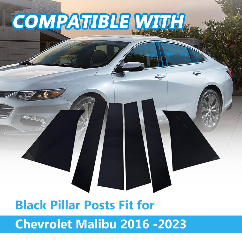 Repustor glossy piano black finish adds luxury to Malibu pillar frames.
