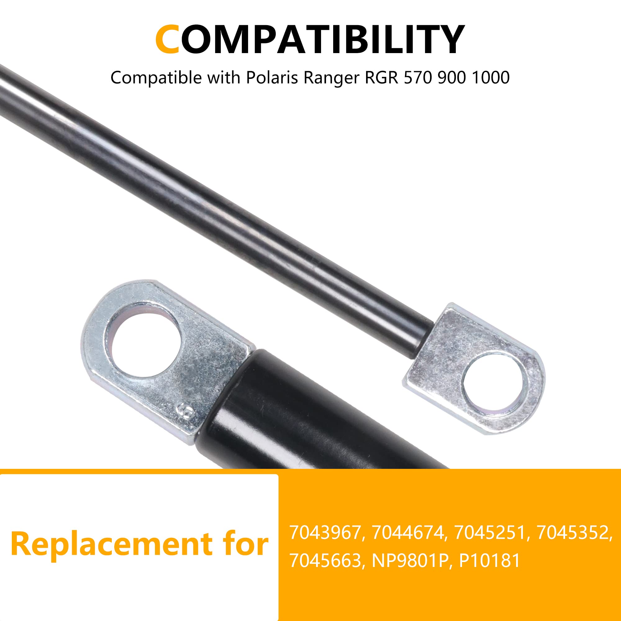 Compact dump bed shock designed for RGR 570/900/1000 models.