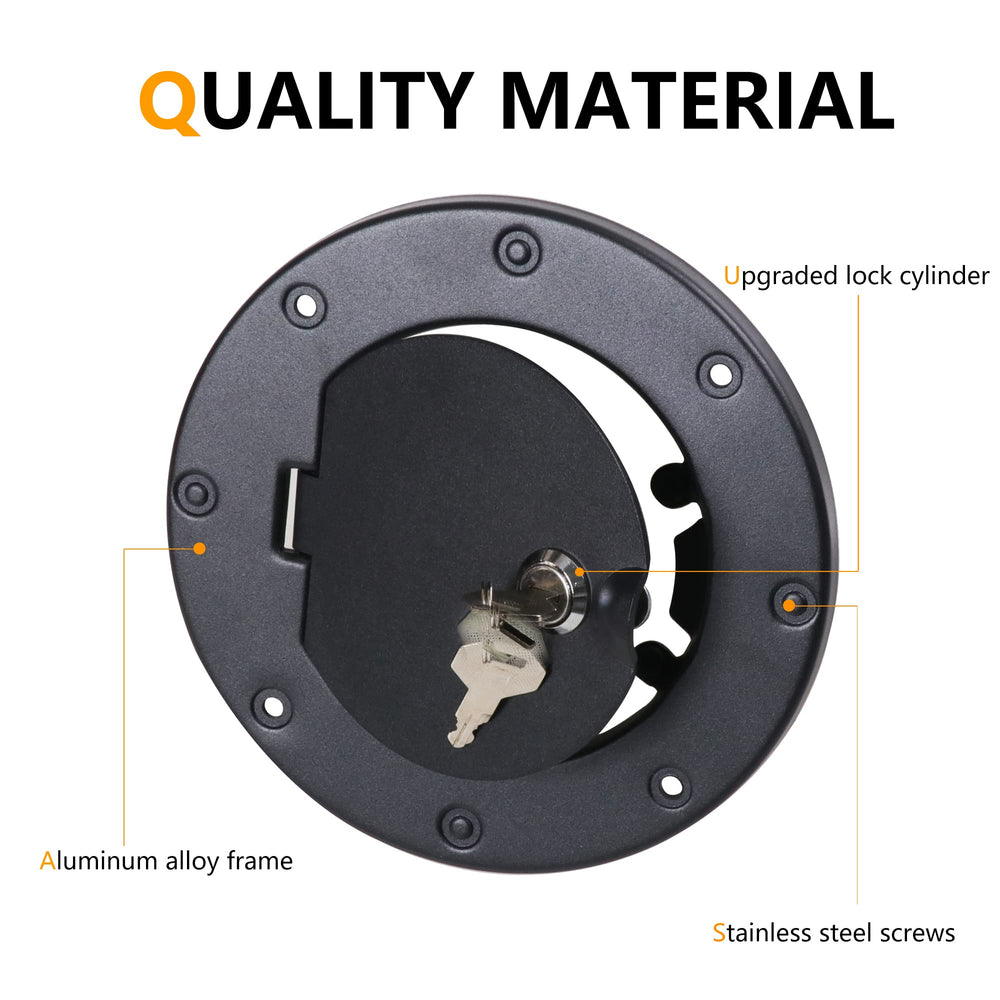 RERPRO gas cap cover installation with screws for Jeep Wrangler TJ