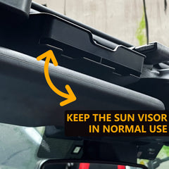 RERPRO sunglasses holder passenger-side view demonstrates tidy interior.