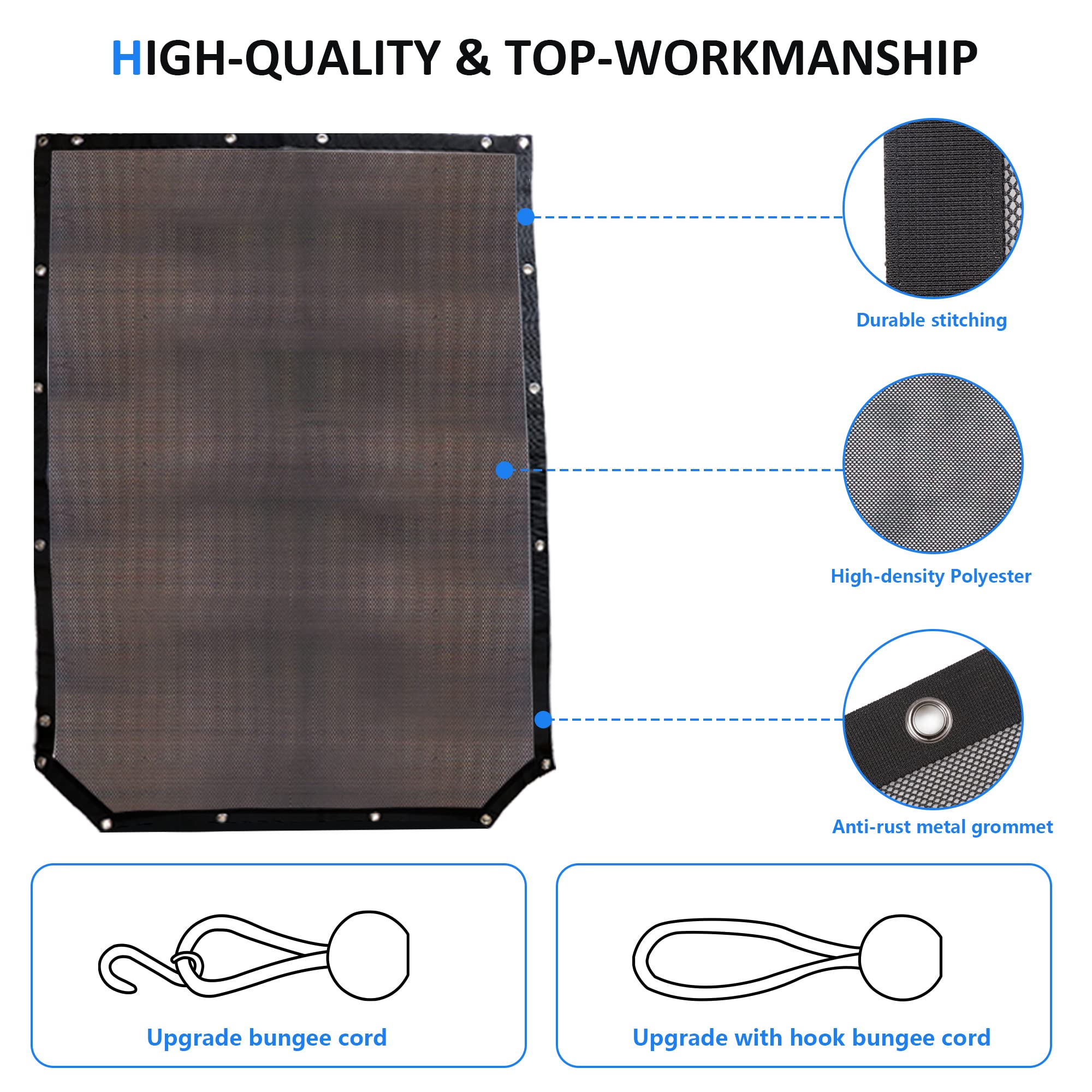 RERPRO includes 20 bungee cords for secure mounting