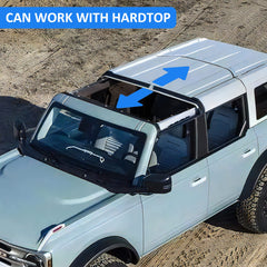 RERPRO sunshade reduces wind noise and debris for off-road trips