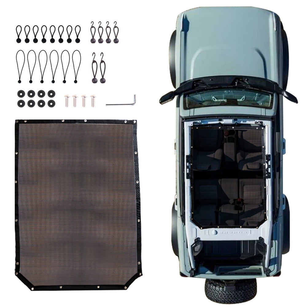 RERPRO sunshade for Ford Bronco 4-door full-length blocks sun for a cooler ride