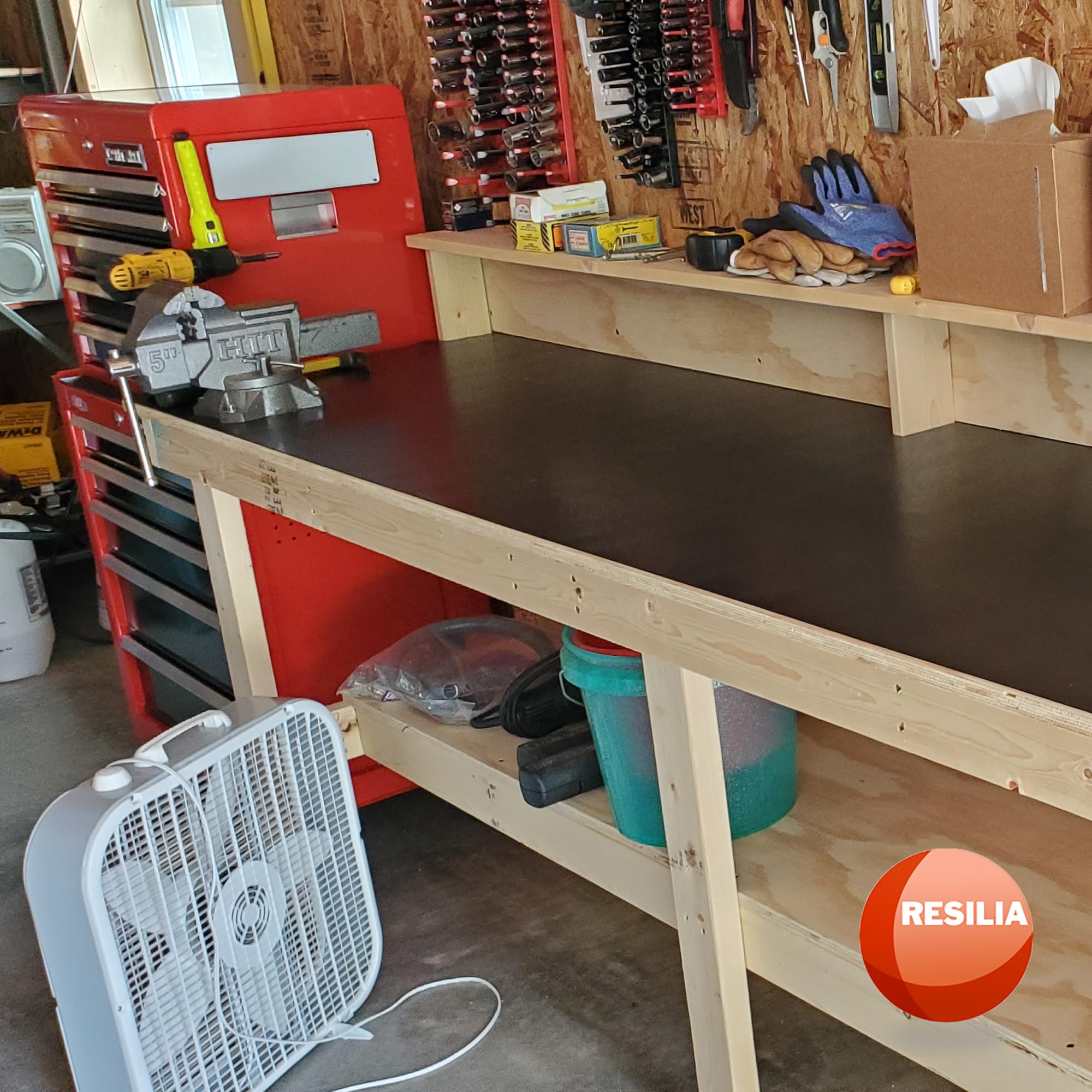 RESILIA surface protection for woodworking keeps desks clean and ready.