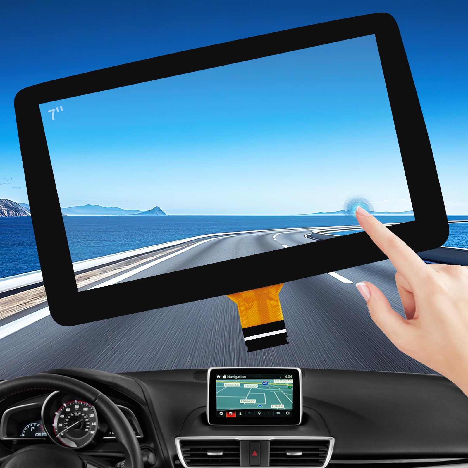 RESNAVSCREN 7 inch digitizer restores responsive touch for in car navigation