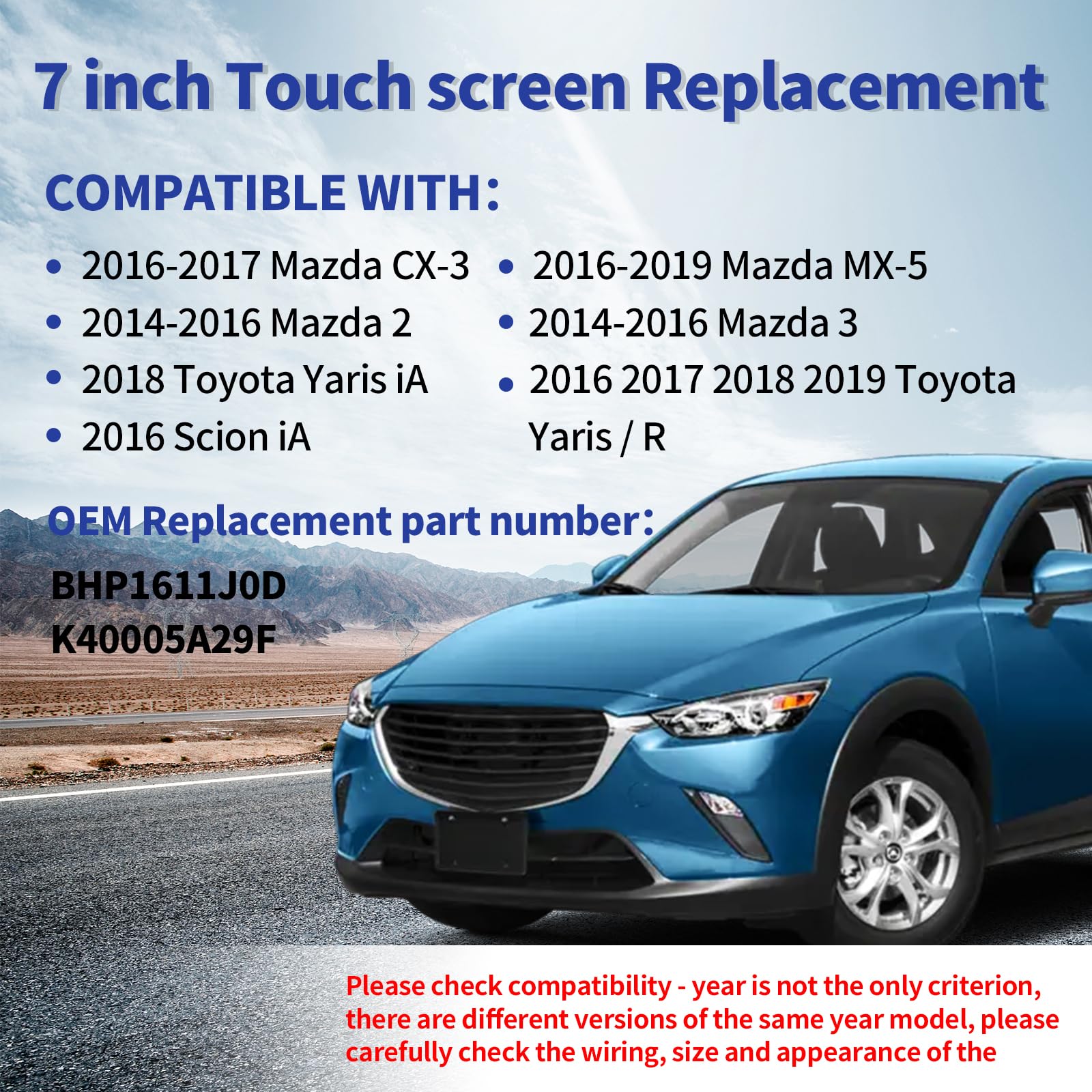RESNAVSCREN Mazda CX-3 OEM display replacement provides precise fit