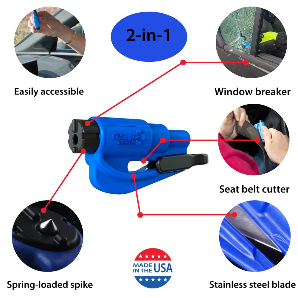 RESQME tempered glass window breaker for car side windows