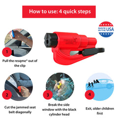RESQME yellow compact emergency tool ready for on-the-go safety.