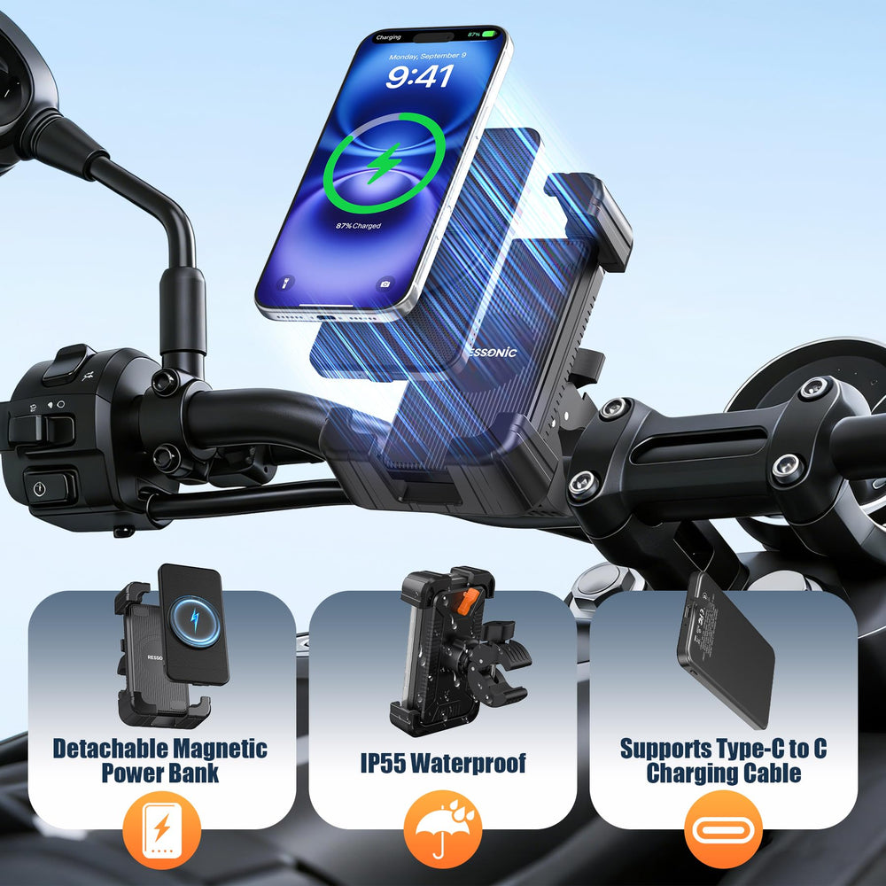RESSONIC anti-shake structure keeps your phone steady on rough terrain.