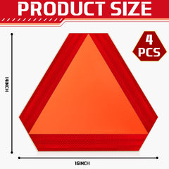 Resurhang triangle sign with adhesive back for easy rear mounting on vehicles.