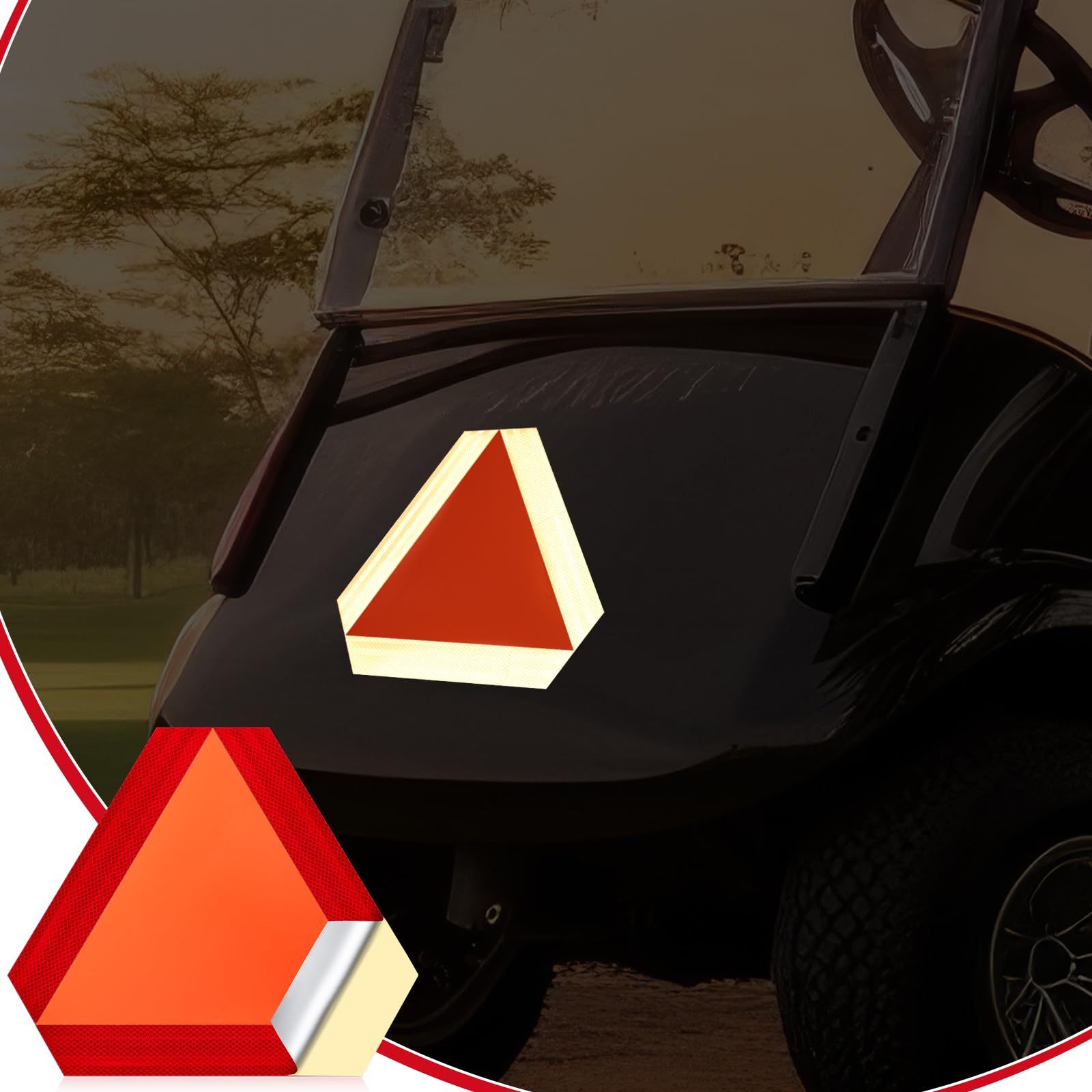 Resurhang signs suit golf carts and trailers for road caution.