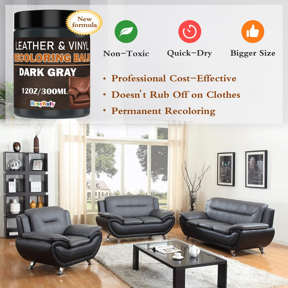 Resyruly dye balm used on boots and jackets for durable non-transferable color.