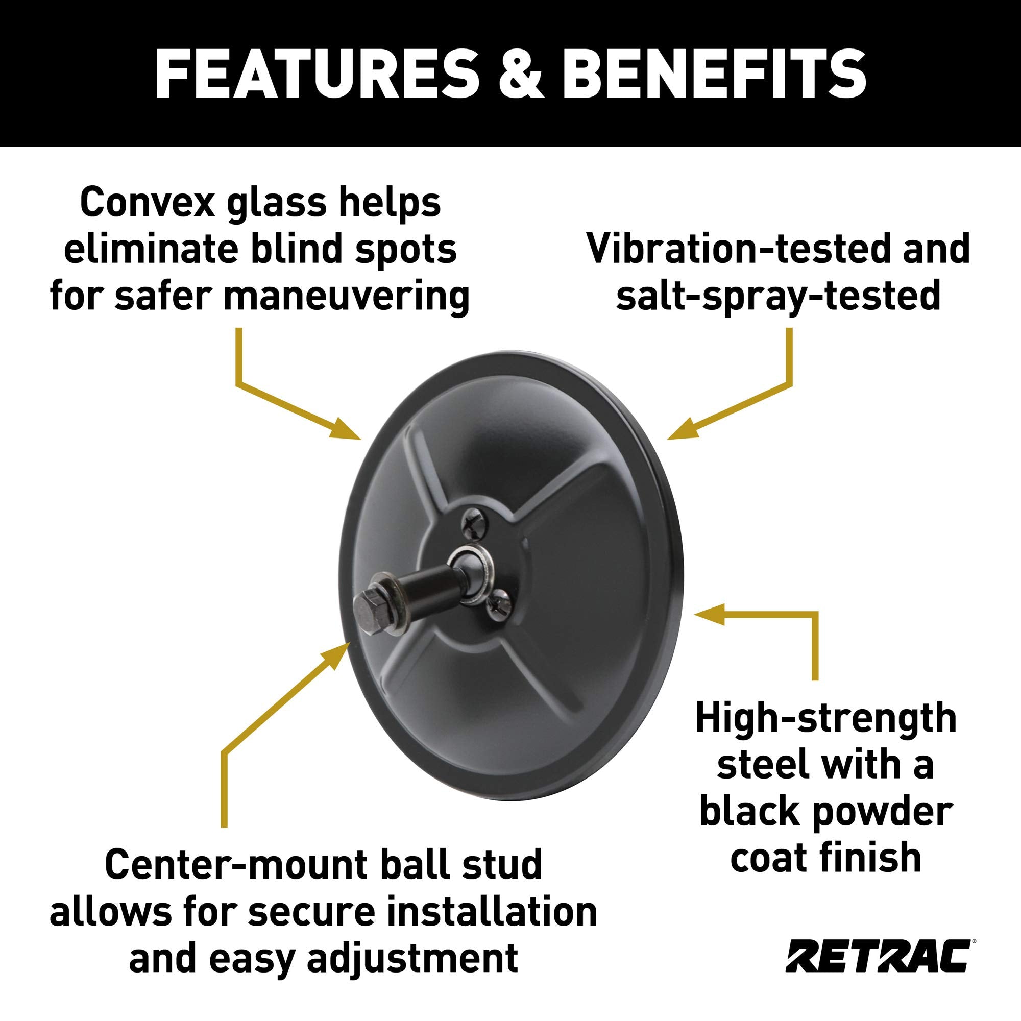 RETRAC vibration-resistant design reduces shake on long highway drives.