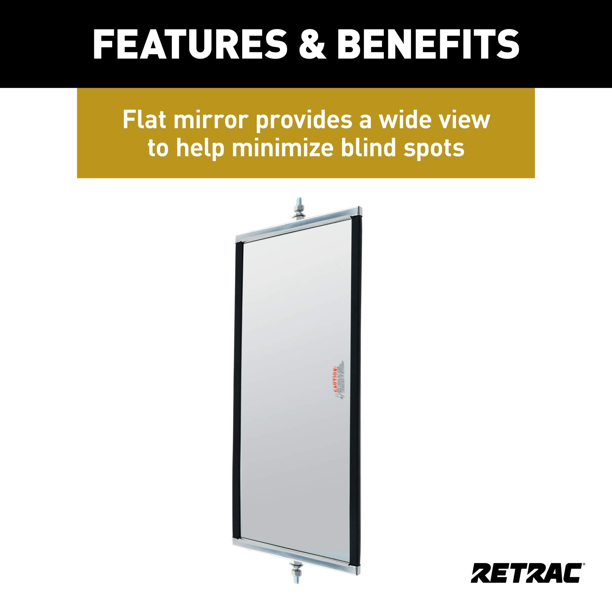 RETRAC 610301 universal stud mount confirming compatibility with standard mirror loops