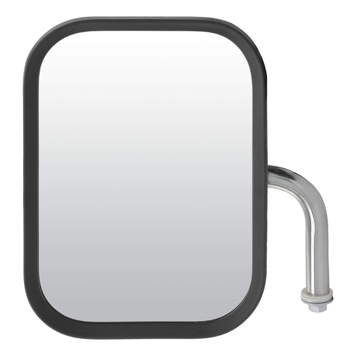 Retrac universal light-duty mirror head showing broad view and gooseneck design for versatile mounting