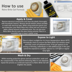 Retro-Brite Sole Brite restores yellowed electronics casings and shells.
