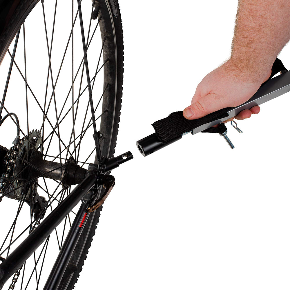 Retrospec bicycle trailer multi-bike setup allows easy switching between bikes.