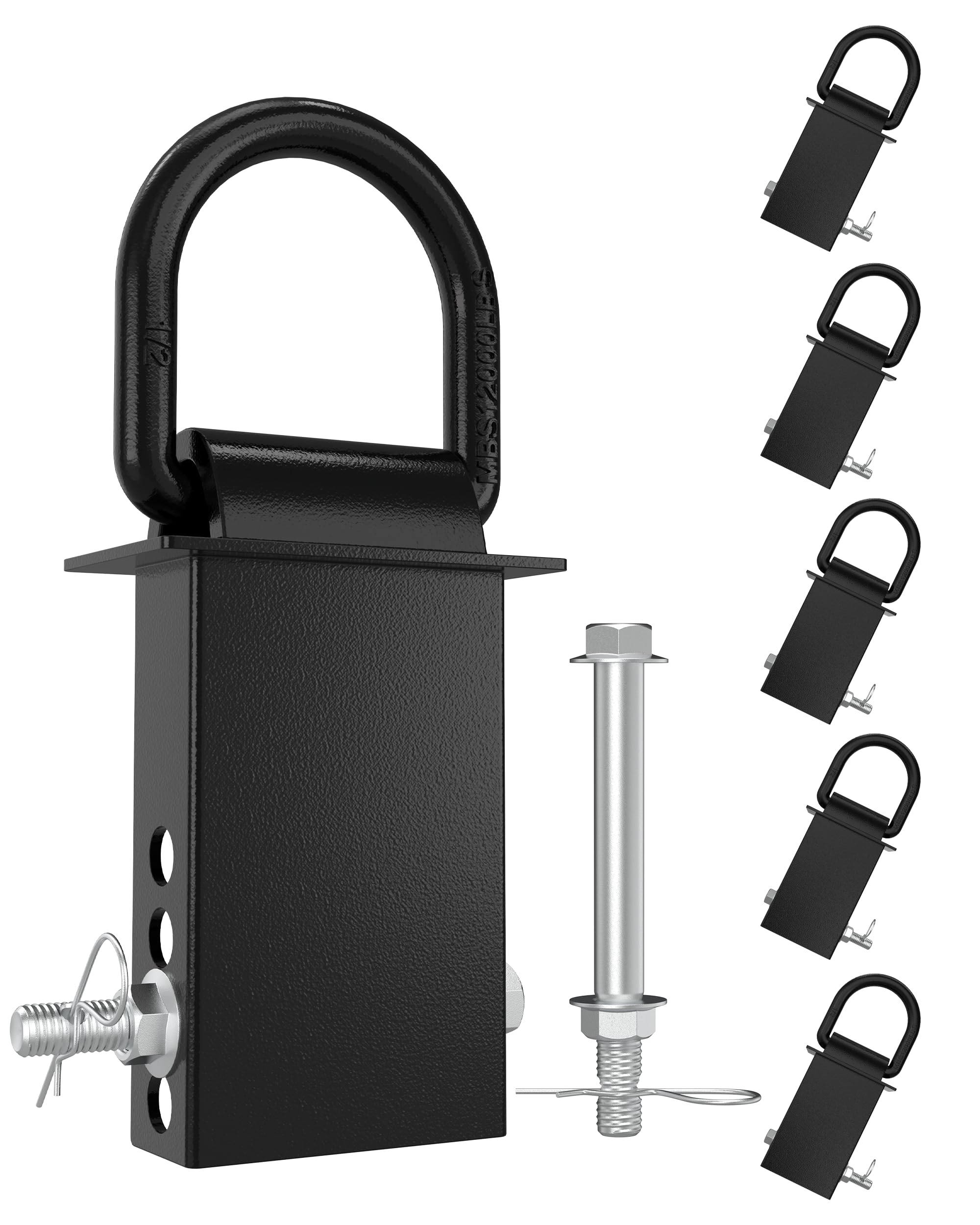 RETRUE 6pcs stake pocket D-ring set with security nut for secure loads