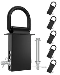RETRUE 6pcs stake pocket D-ring set with security nut for secure loads
