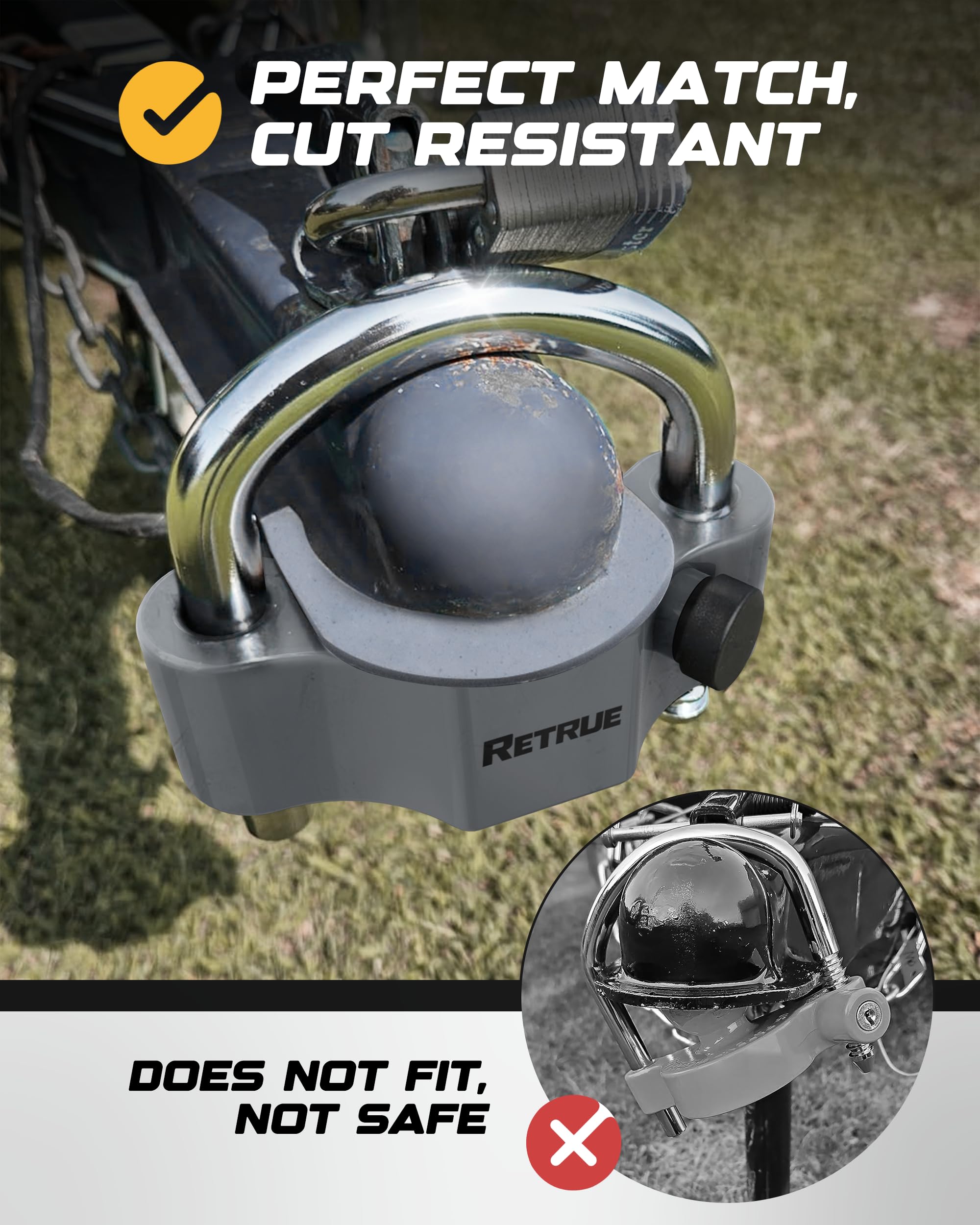 RETRUE A36 steel and aluminum lock highlighting rugged durability