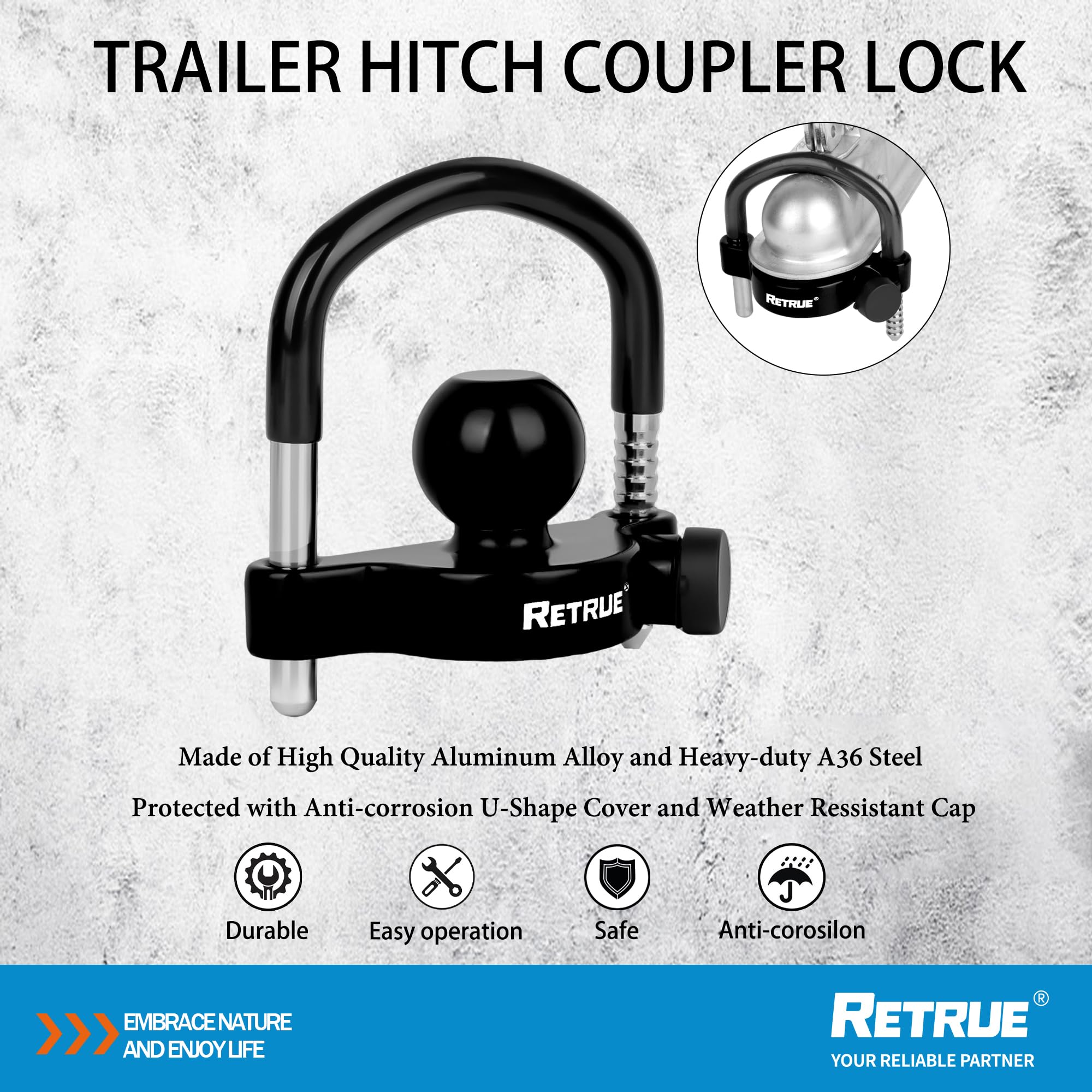 RETRUE adjustable coupler lock positions for a precise fit
