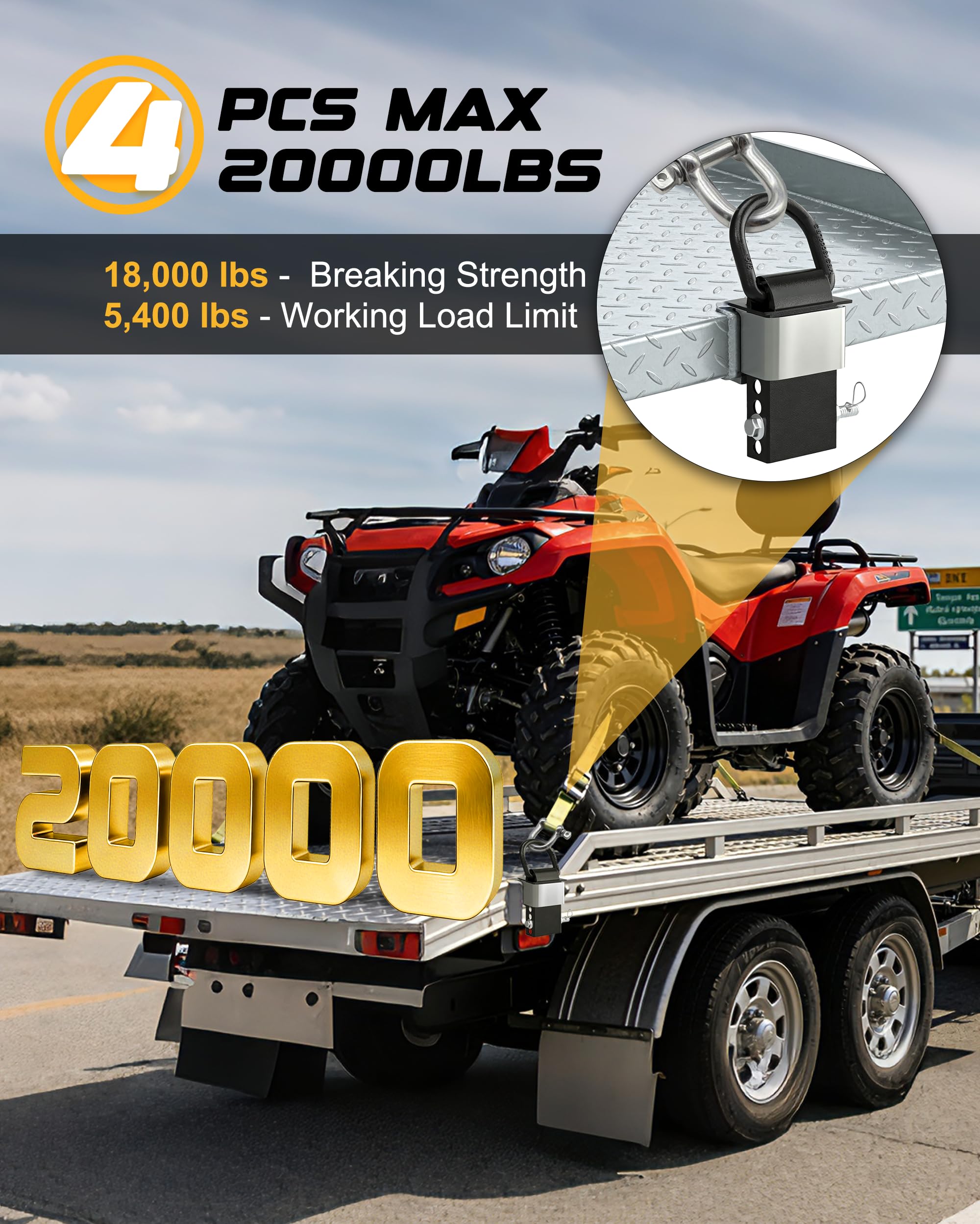 RETRUE adjustable tie-down points for versatile securing options.