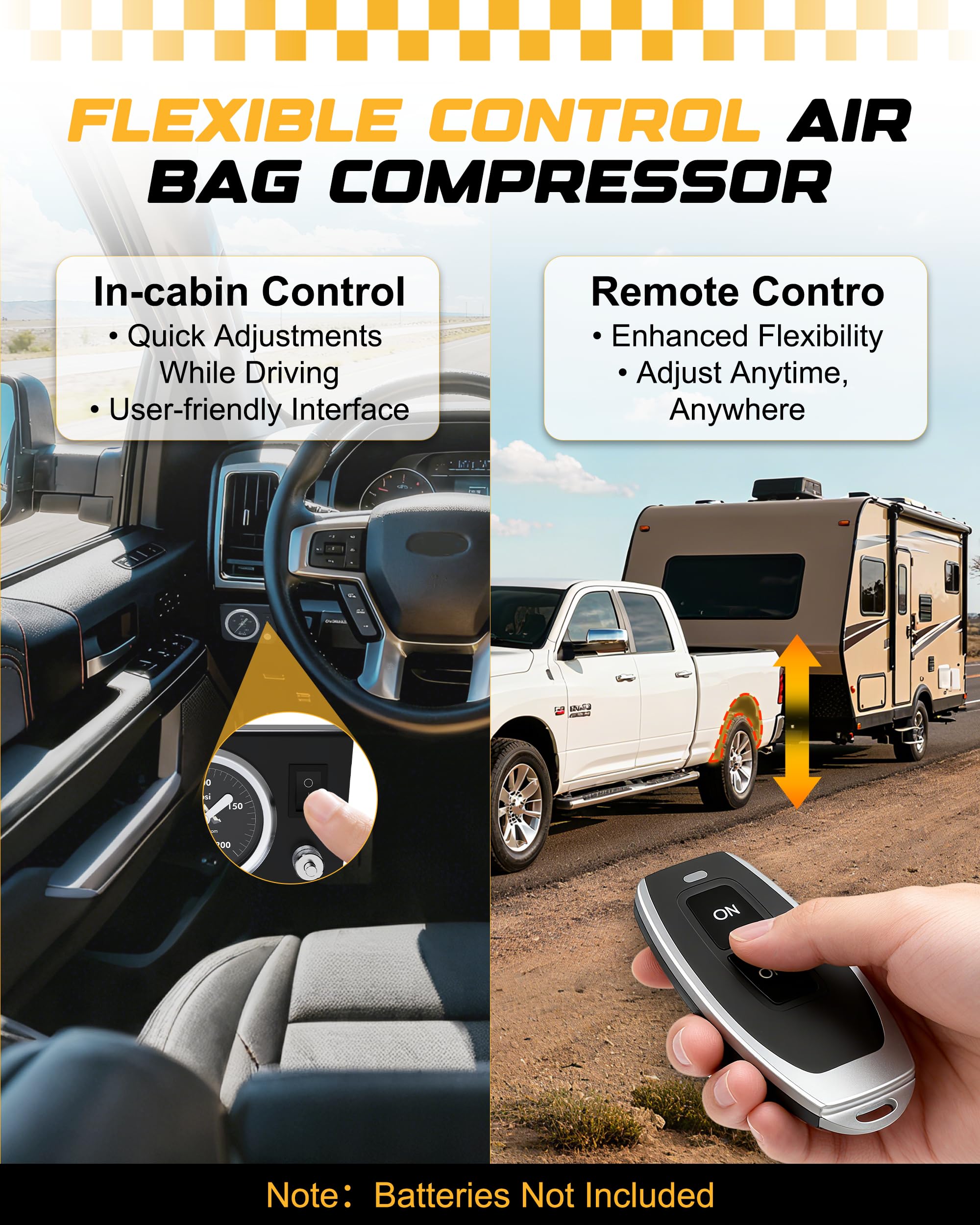 RETRUE control panel inside cab for easy ride adjustments.