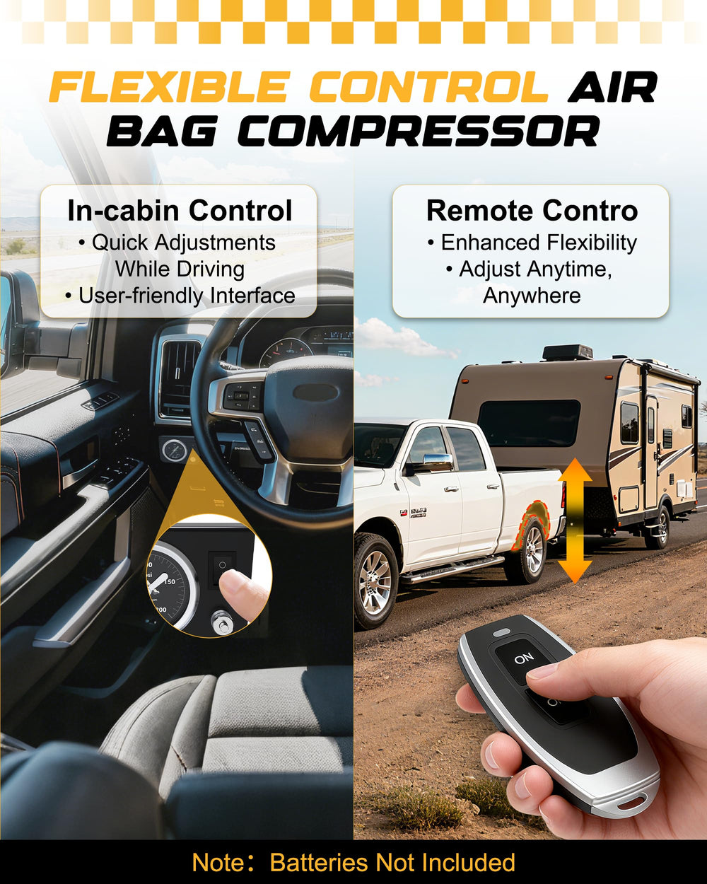 RETRUE control panel inside cab for easy ride adjustments.