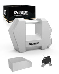 RETRUE Cyber Lock with heavy-duty steel body securing a trailer coupler.
