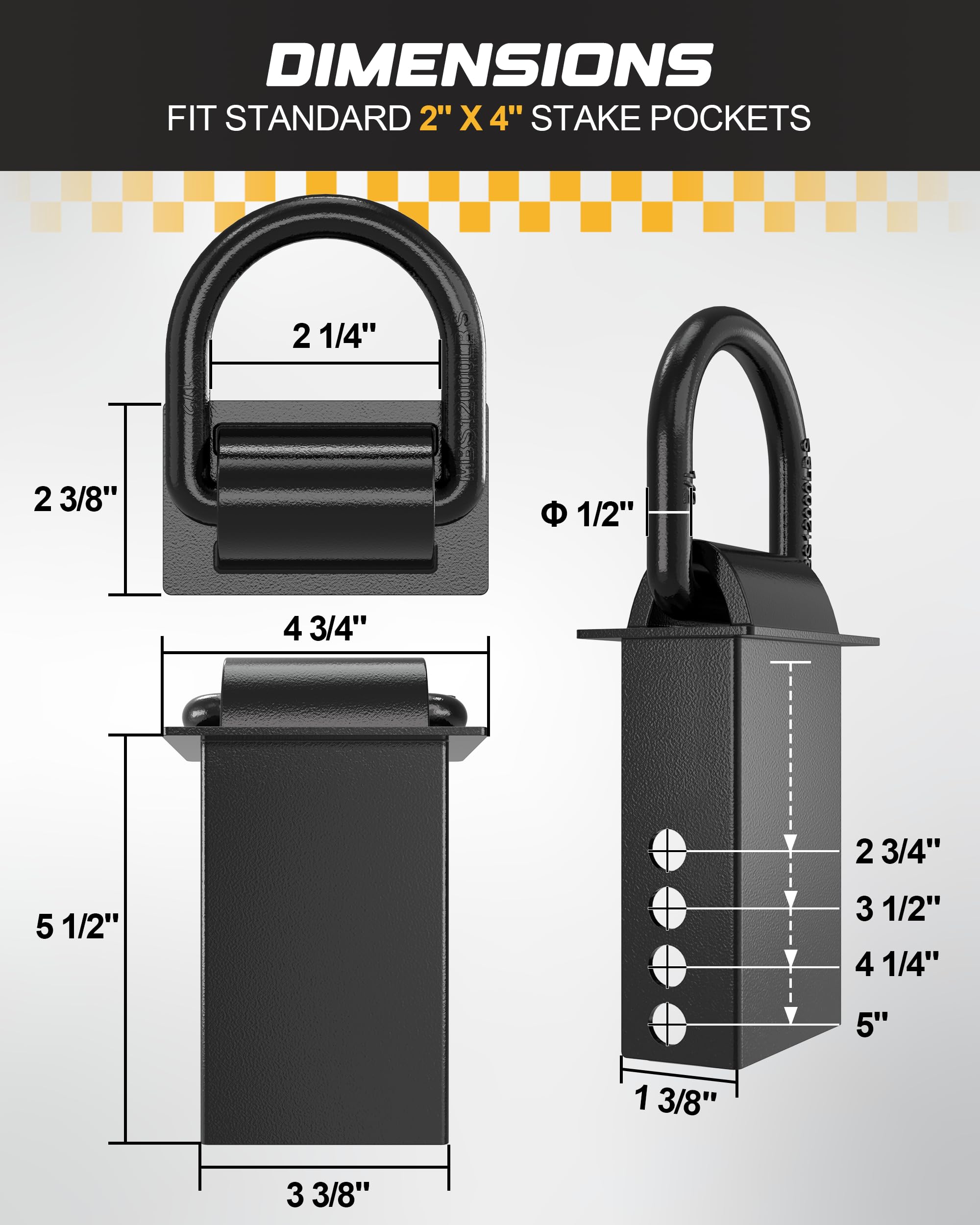 RETRUE D-ring with locking nut provides enhanced security and prevents drops
